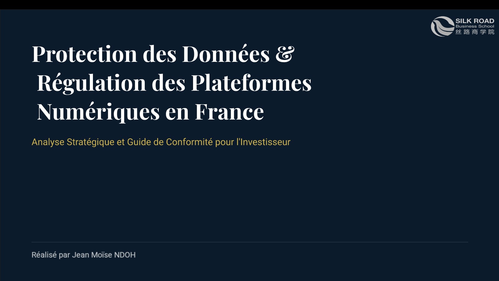 Protection des données et régulation des plateformes numériques en France : guide de conformité pour l'investisseur